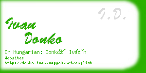 ivan donko business card